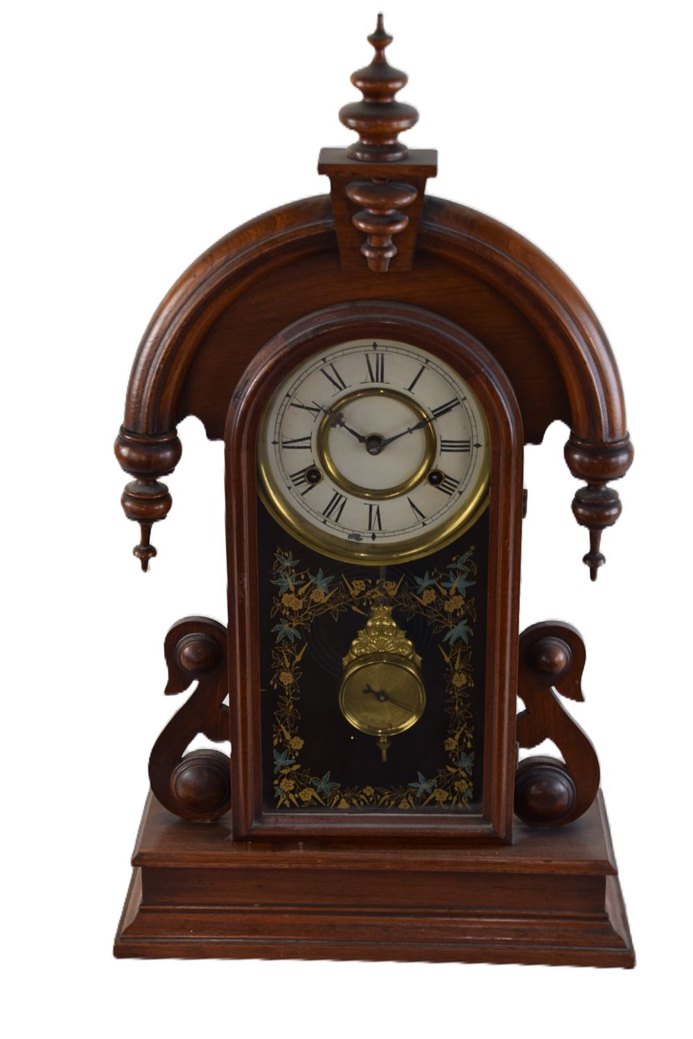 Lot 154: Walnut Shelf Clock