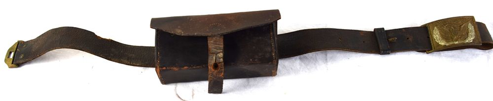 Lot 157: Union Belt/Buckle/Cartridge Box