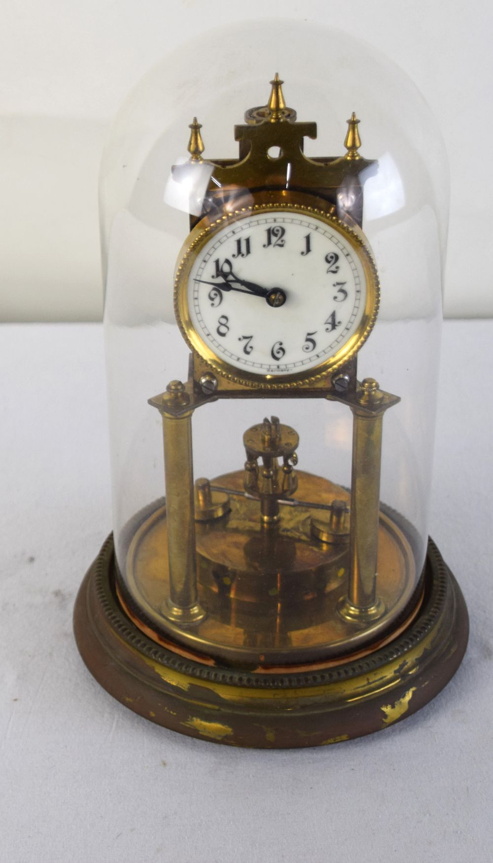 Lot 168: Glass Domed Anniversary Clock