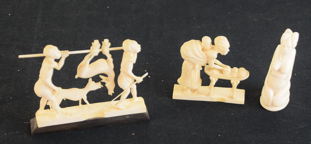 Lot 176: Three Carved African Figures