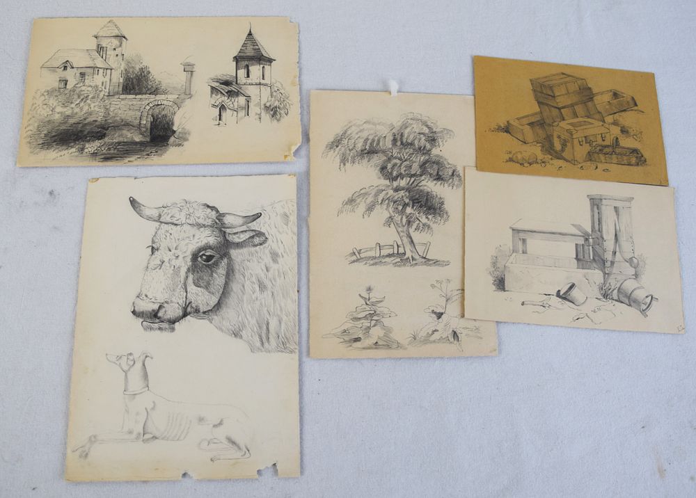Lot 179: 1940s Artist Sketches