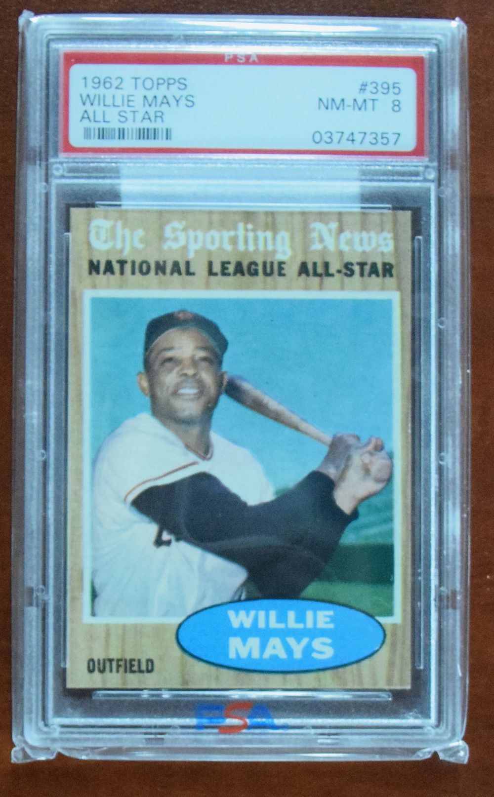 Lot 196: 1962 Topps Willie Mays Baseball Card