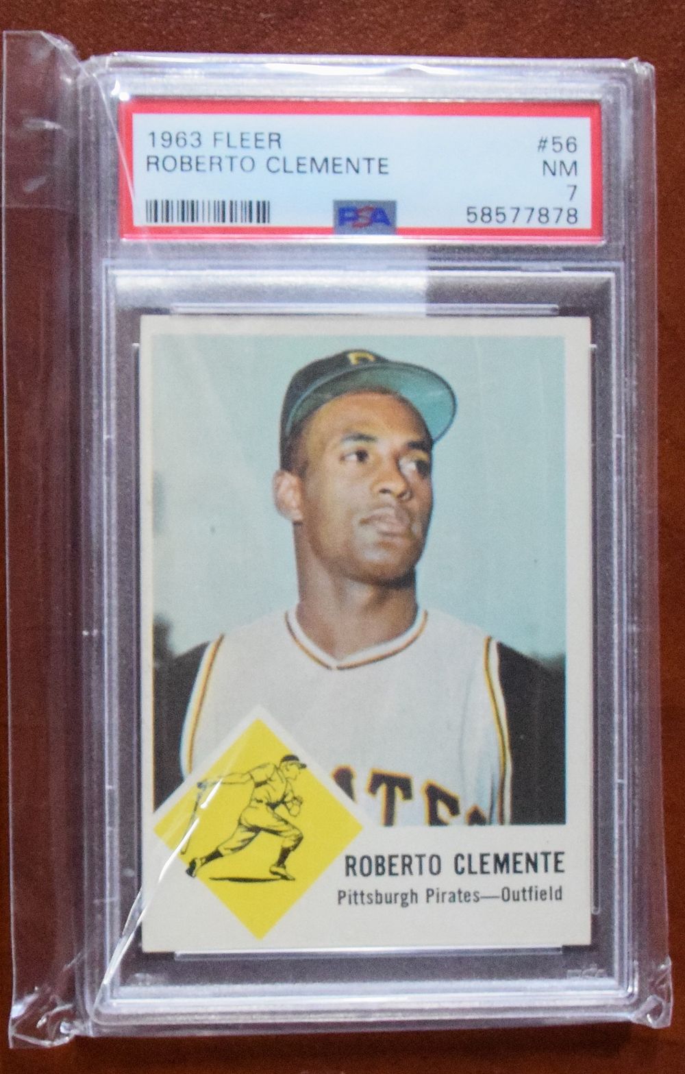 Lot 199: 1963 Fleer Roberto Clemente Baseball Card