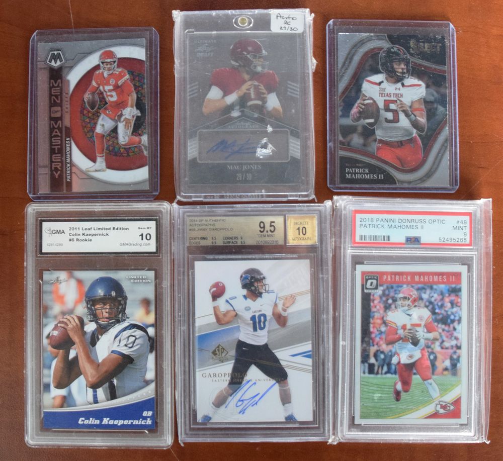 Lot 212: 6 Quarterback Cards