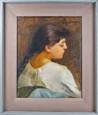 Louis Kronberg Oil Painting of T. Bernstein. Louis Kronberg (1872-1965) oil on canvas, titled 
