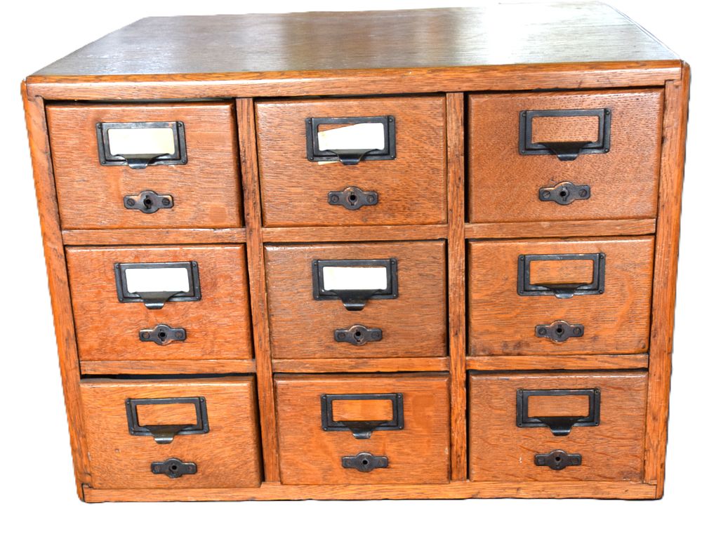Lot 197: Victorian Oak Table File Cabinet