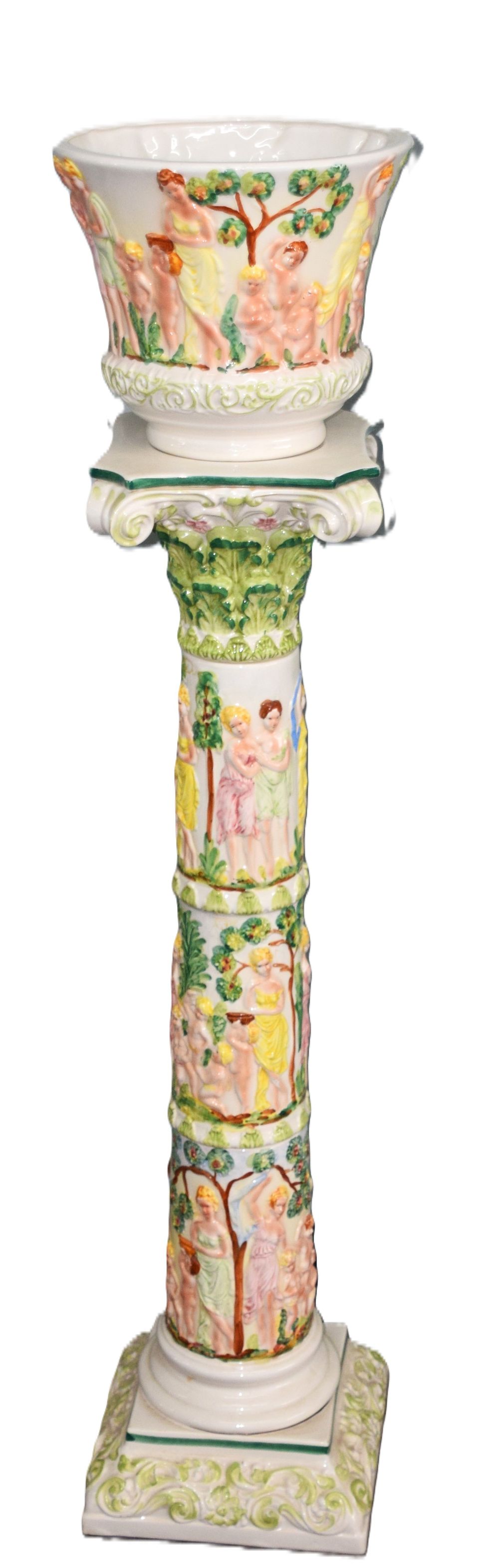Lot 200: Majolica Pedestal