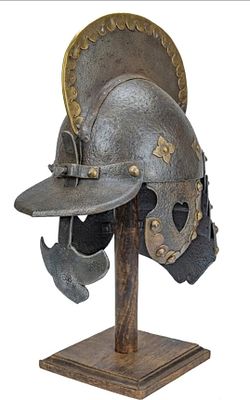 Scarce Late 17th Century Polish Hussar "Zisch&auml;gge" Lobster-Tail Helmet circa 1670. An amazing 