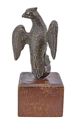 Napoleonic War Era Solid Bronze Military Eagle Flag Pole Finial Topper. Late 18th Century to 