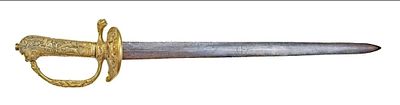 18th Century Lion Head Pommel Hunting Short Sword / Cuttoe circa 1720. This rare and beautiful 