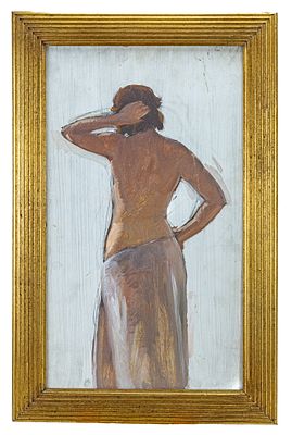 Gifford Beal Oil On Masonite Painting Of A Partially Nude Women. "Unsigned" Oil Painting on 