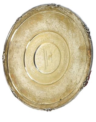 Sterling Silver Golf Presentation Circular Tray. Sterling silver golf presentation circular tray 