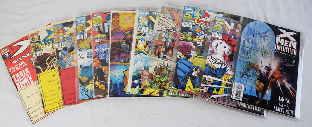 Lot 140: 11 Signed X Men, X Force and X Factor Comics