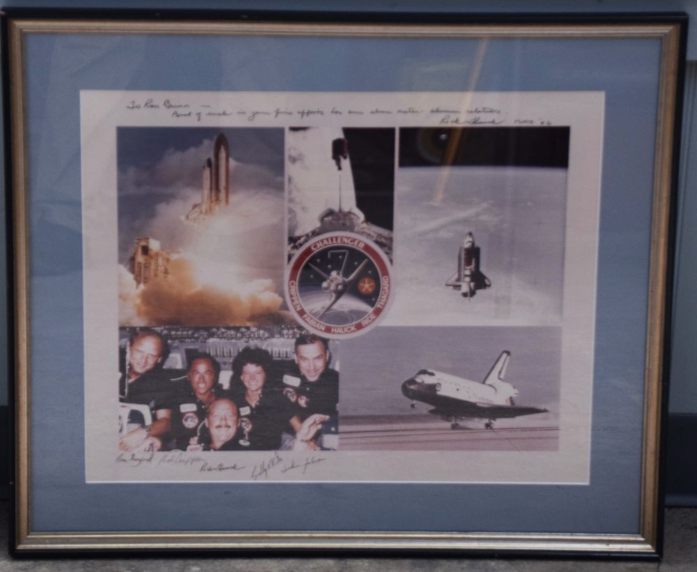 Lot 143: NASA Space Shuttle Challenger STS-7 Signed Presentation Collage