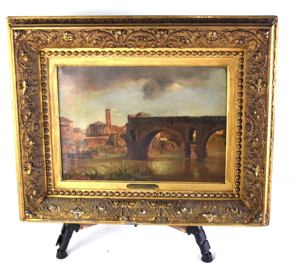 Lot 162: Giuseppe Costantini Italian Landscape
