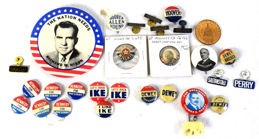 Lot 170: Early Campaign Collector Buttons