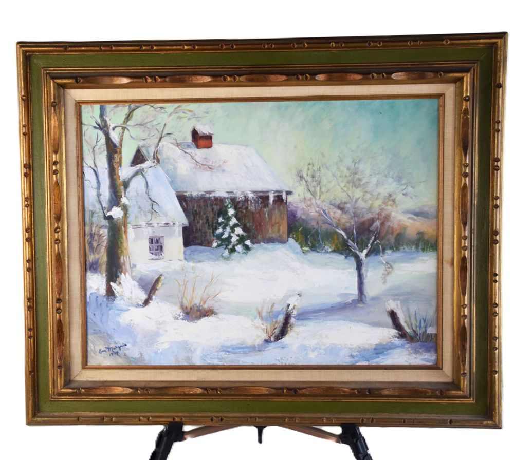 Lot 179: Maine Winter Scene By Marquis Brown