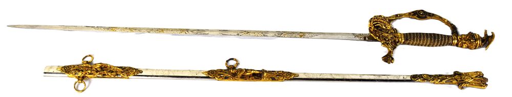 Lot 15: Civil War Period Presentation Sword