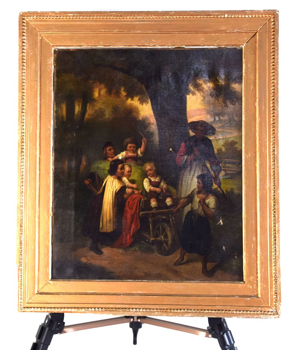 Lot 65: Adolf Eberle Oil Genre Painting
