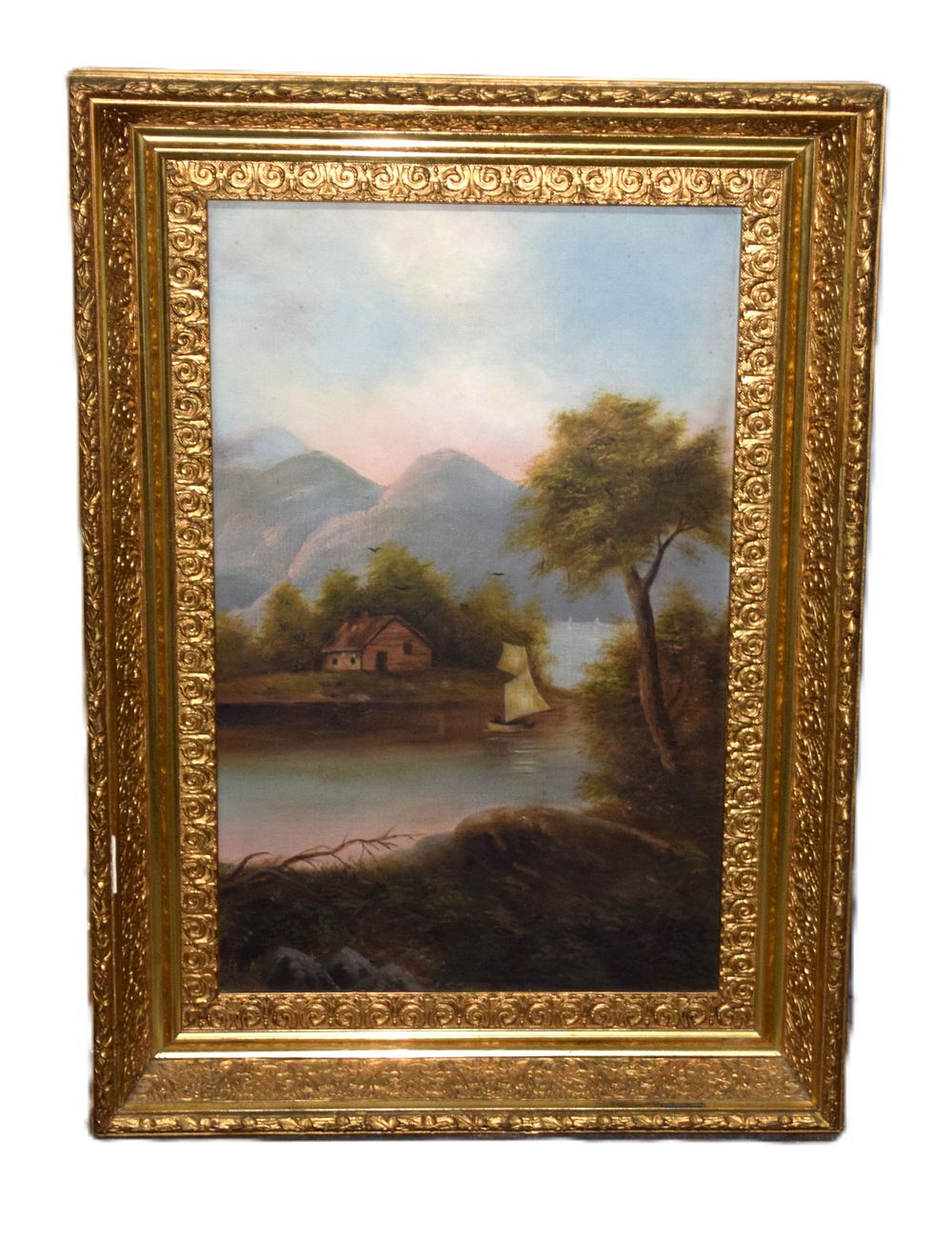 Lot 72: NH Lake And Mountain Scene