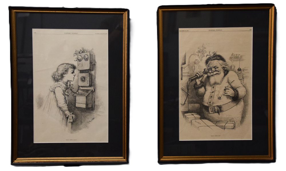 Lot 80: 2 Thomas Nast Harpers Weekly Woodcuts