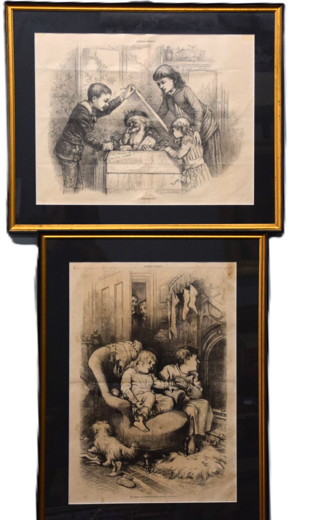 Lot 90: 2 Thomas Nast Harpers Weekly Woodcuts