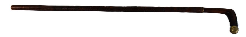 Lot 107: Antique 19th Century Folk Art Carved Tobacco Pipe Cane