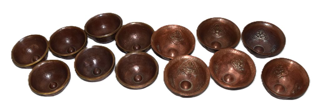 Lot 114: Tibetan or Nepalese Buddhist Ritual Offering Bowls