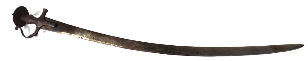 Lot 115: Indian Sosun Pata Sword Fitted With A Khanda-style Basket Hilt