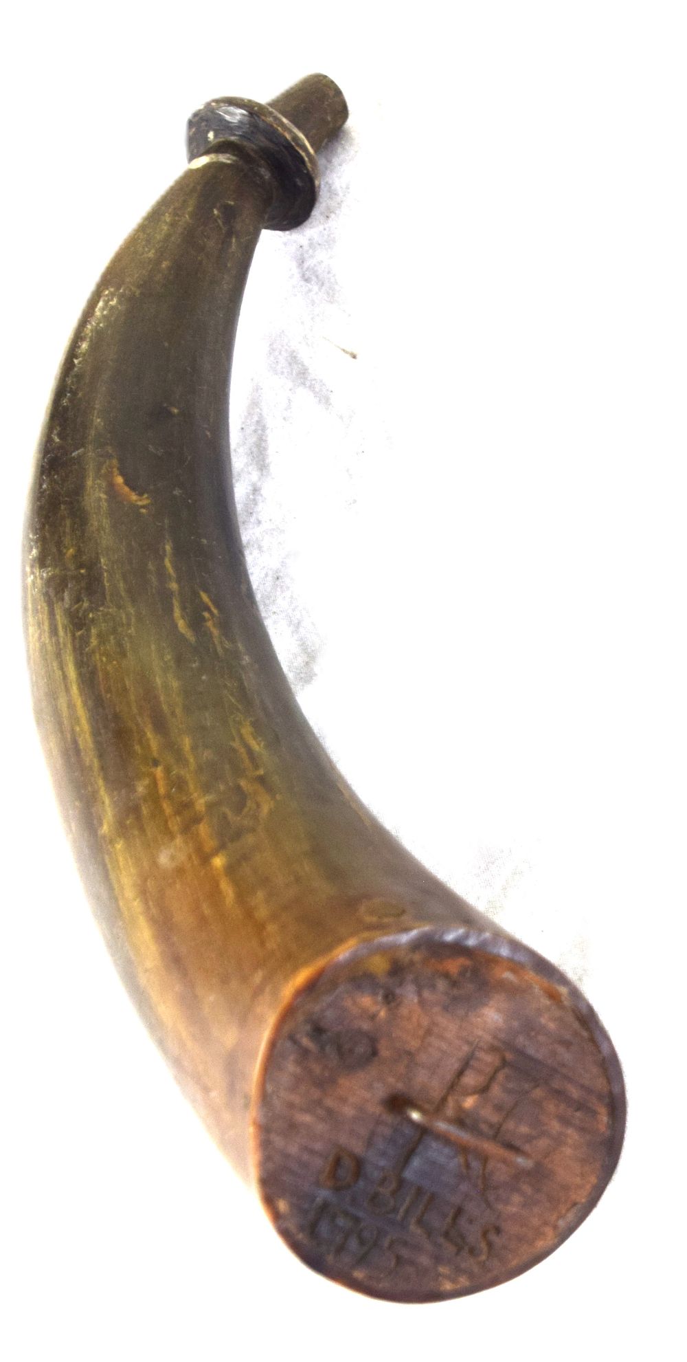Lot 127: American Powder Horn Signed And Dated 1795