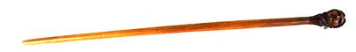 Carved Native American Cane. Carved Dartmouth cane with carved Native American head. Dimensions: 
