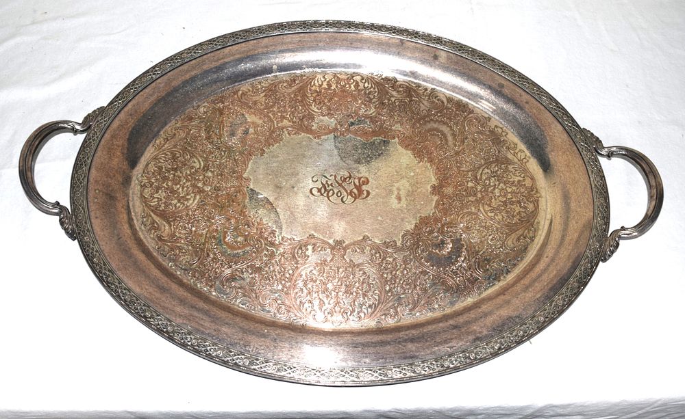 Lot 150: Silver Plate Platter