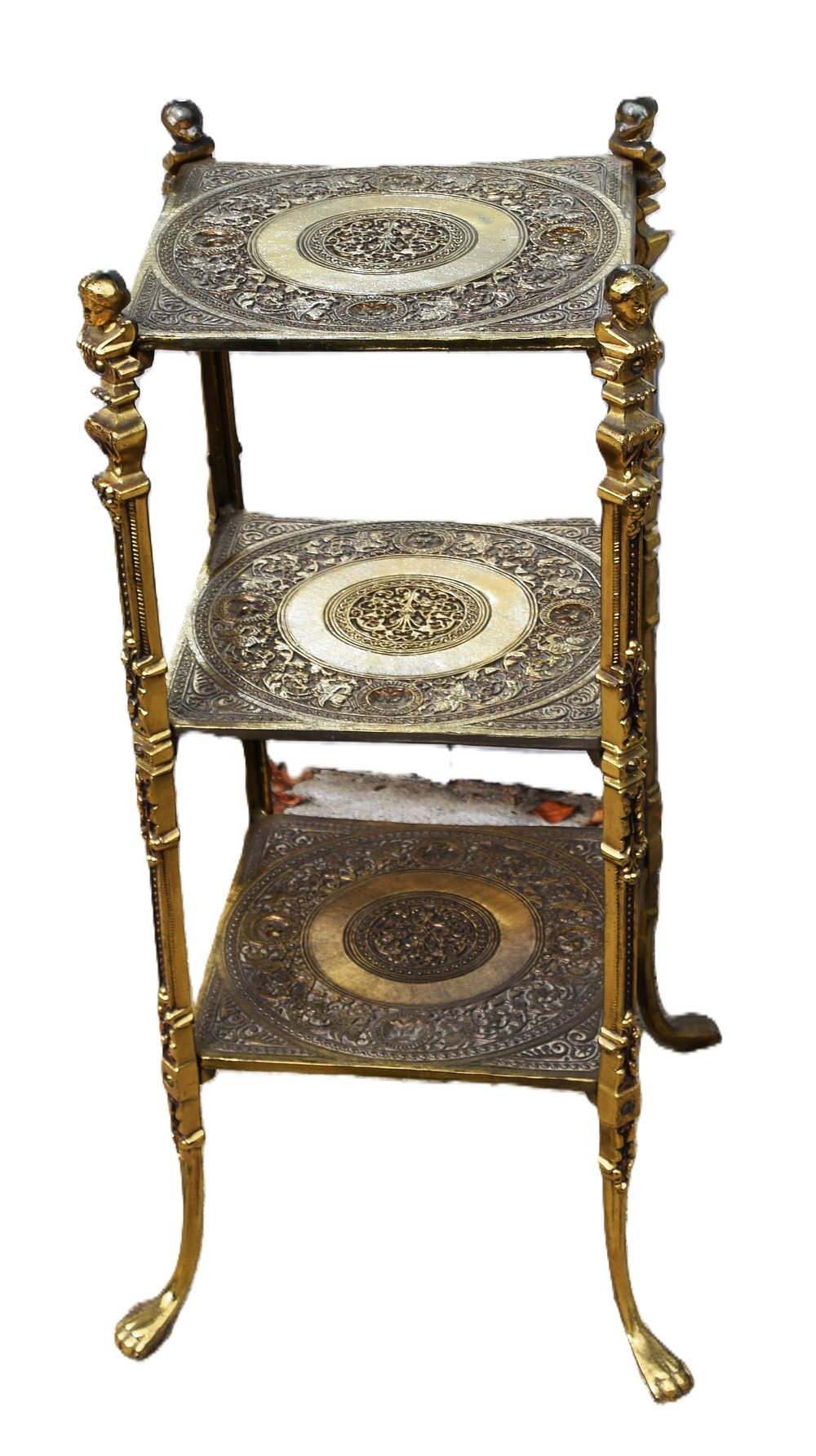 Lot 156: French Three-tier Gilt-brass Etagère