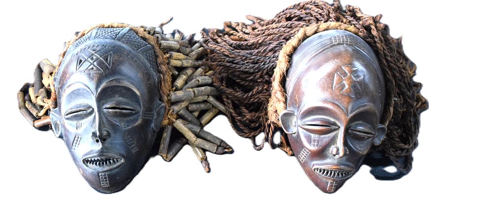 Lot 160: Two Chokwe Tribal Masks