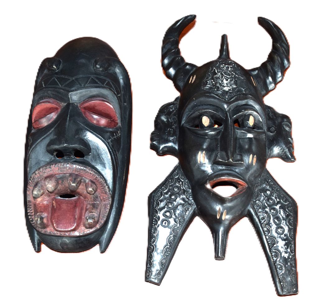 Lot 168: Two Western African Tribal Masks