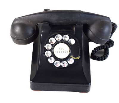 Bakelite Telephone. Early New Hampshire Bakelite rotary telephone