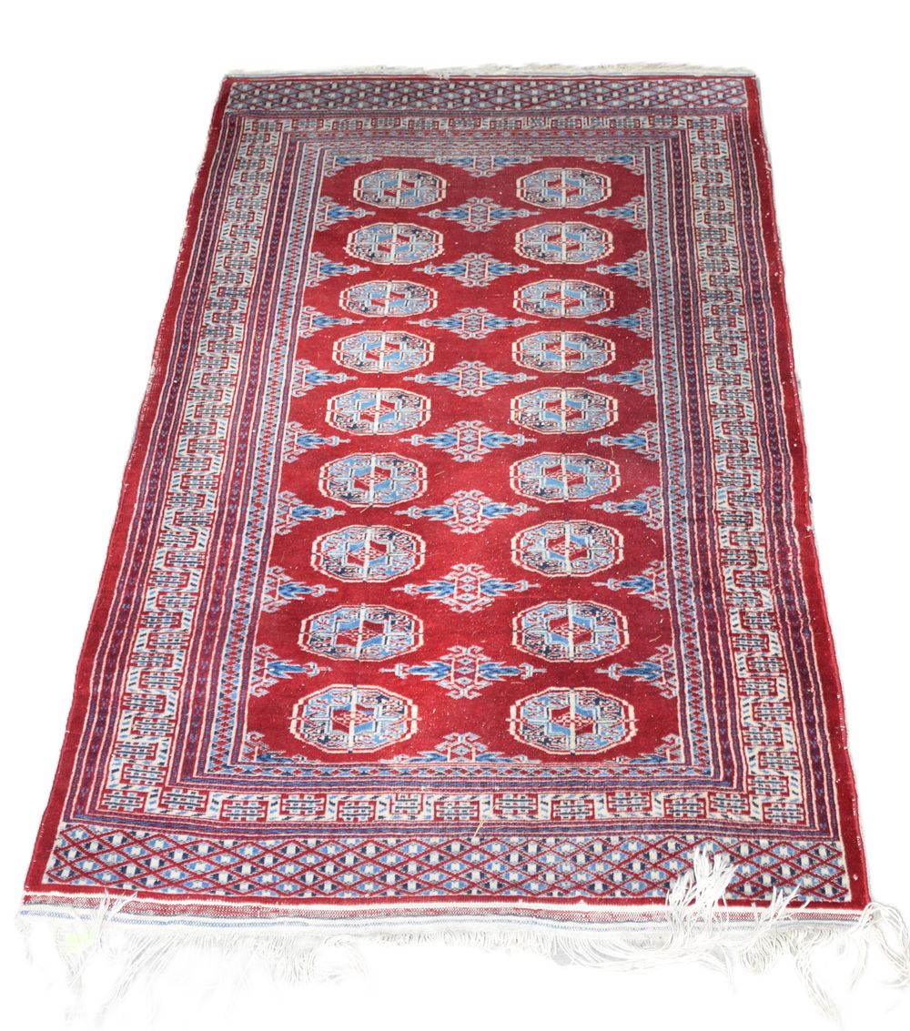Lot 184A: Bokhara-pattern Scatter Rug