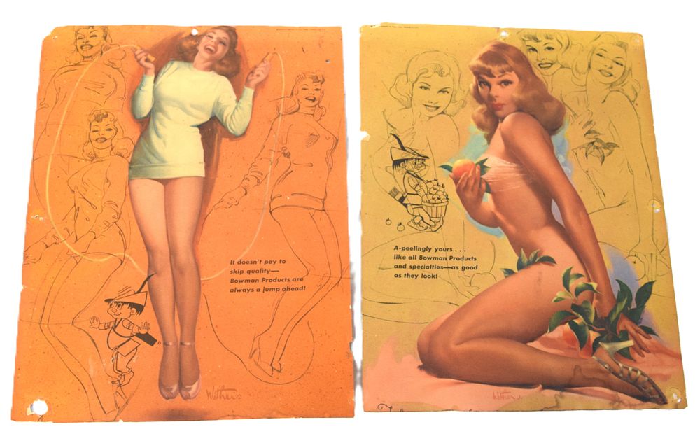 Lot 194: 12 Withers Pin-up Girl Prints