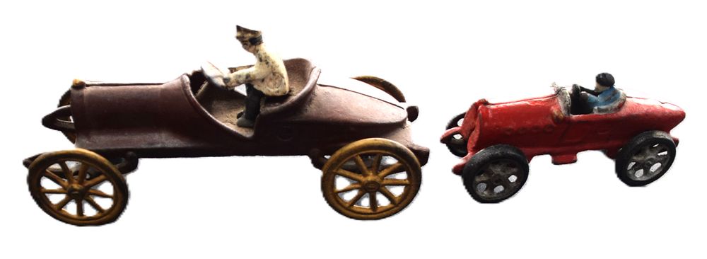 Lot 208: 2 Cast Iron Race Cars