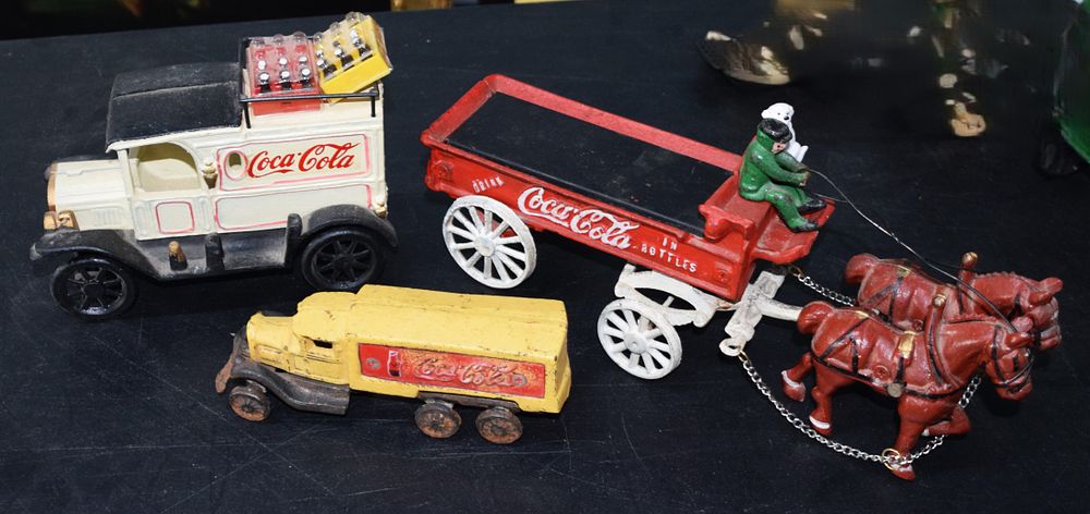 Lot 254: 3 Coca-Cola Advertising Toys