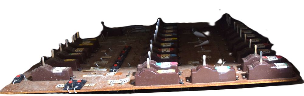 Lot 255: 31 Switch Plywood Control Panel