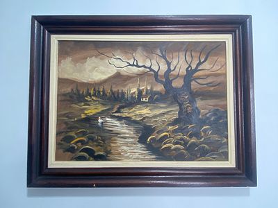 ציור שמן על בד חתום. 
לא מזוהה מסגרת עץ 
61X47 סמ"