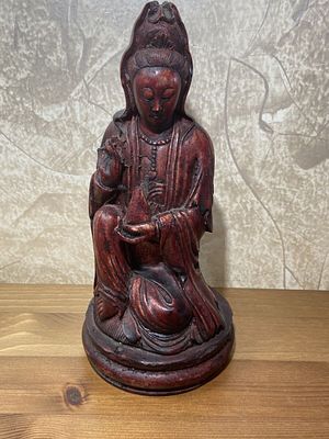 פסל של אציל סיני אבקת שיש 20 סמ