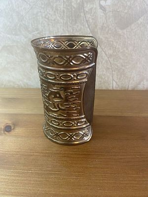 צמיד פליז גדול דוגמא דולפינים 9.5X6.5 סמ