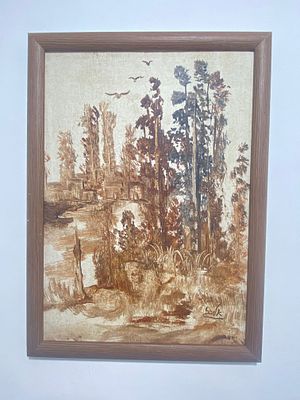 ציור שמן על בד מודבק על דיקט חתום. 
לא מזוהה, ממוסגר 
52X38 סמ"