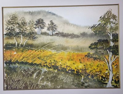 עליה קולבר - עליה קולבר 1995 ציור גדול חתום וממוסגר. מידות הציור 
48X35 ס"מ