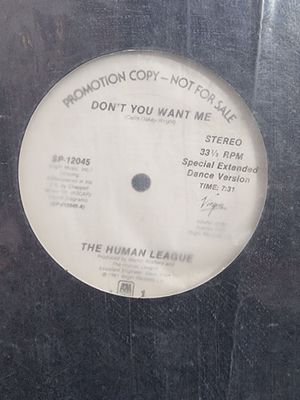 The Human League - פריט זה הוא סינגל ויניל פרסומי נדיר משנת 1981 של השירים "Don't You Want Me" 