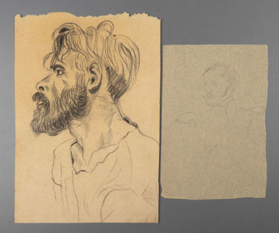 [Ленфильм] Калягин В. Г. Иллюстрации к постановке &laquo;Пиковая дама&raquo;. 2 листа. 1940-е гг. Бумага 