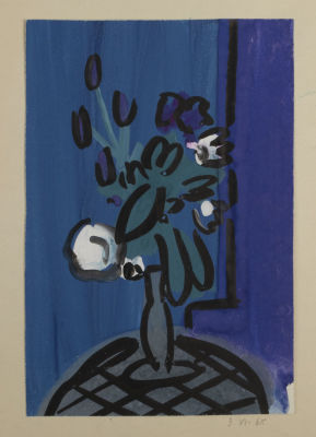 Ивлев П. Букет. 1965. Бумага, гуашь. Размер 22,6х15,4 см. Хорошее состояние. 
Ивлев Павел 