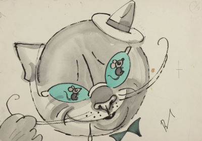 [Боевой карандаш] Гальба В. А. Его взгляд на жизнь. 1960-е гг. Бумага, смешанная техника. 